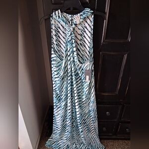 Worthington Black and Blue Patterned Dress